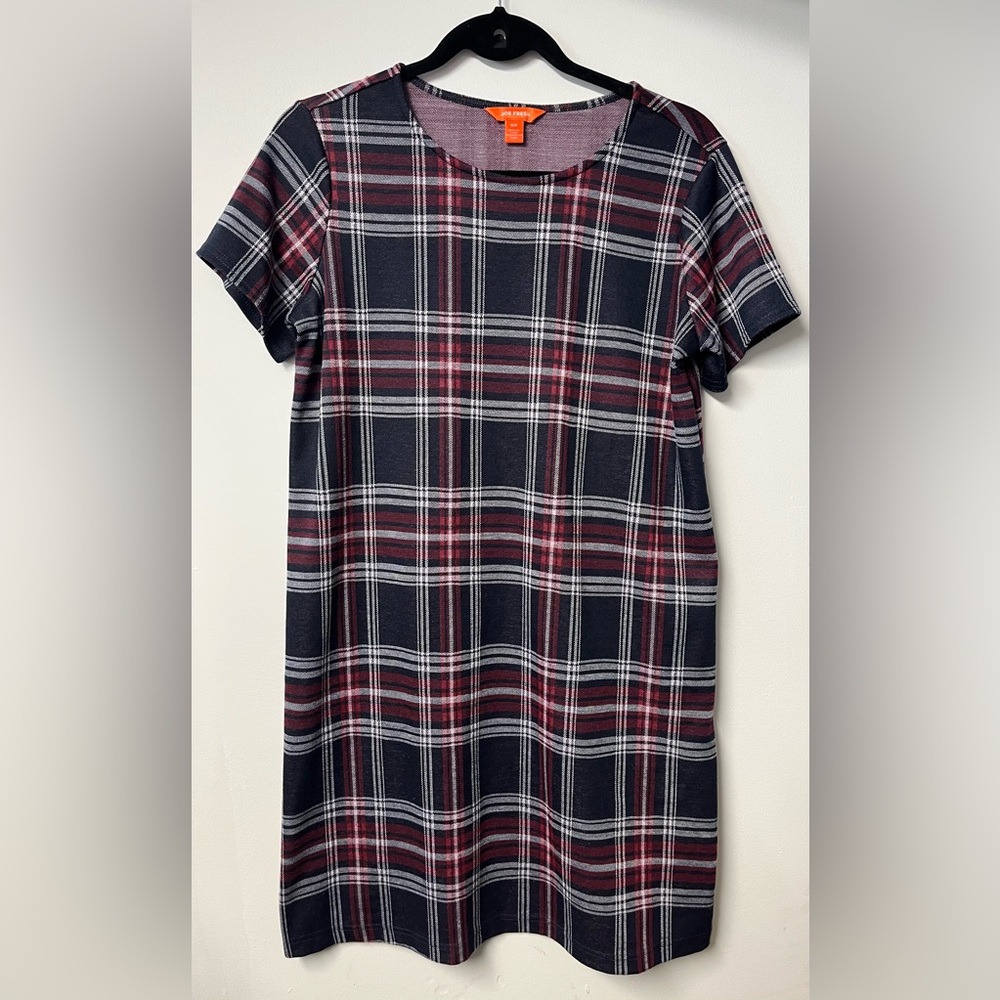 Joe Fresh Plaid Dress - Black, Red, White